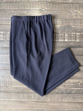 Theory Treeca Pull-On Pant in Striped Admiral Crepe